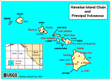 hawaiian island volcanoes map