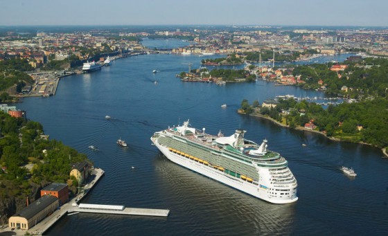 Royal Caribbean Cruise navigating the Ports of Stockkholm, Sweden.